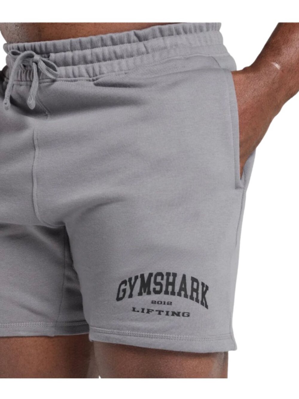 Gymshark Heritage Shorts Mens Small Grey Lifting Graphic Athletic Sweat Shorts